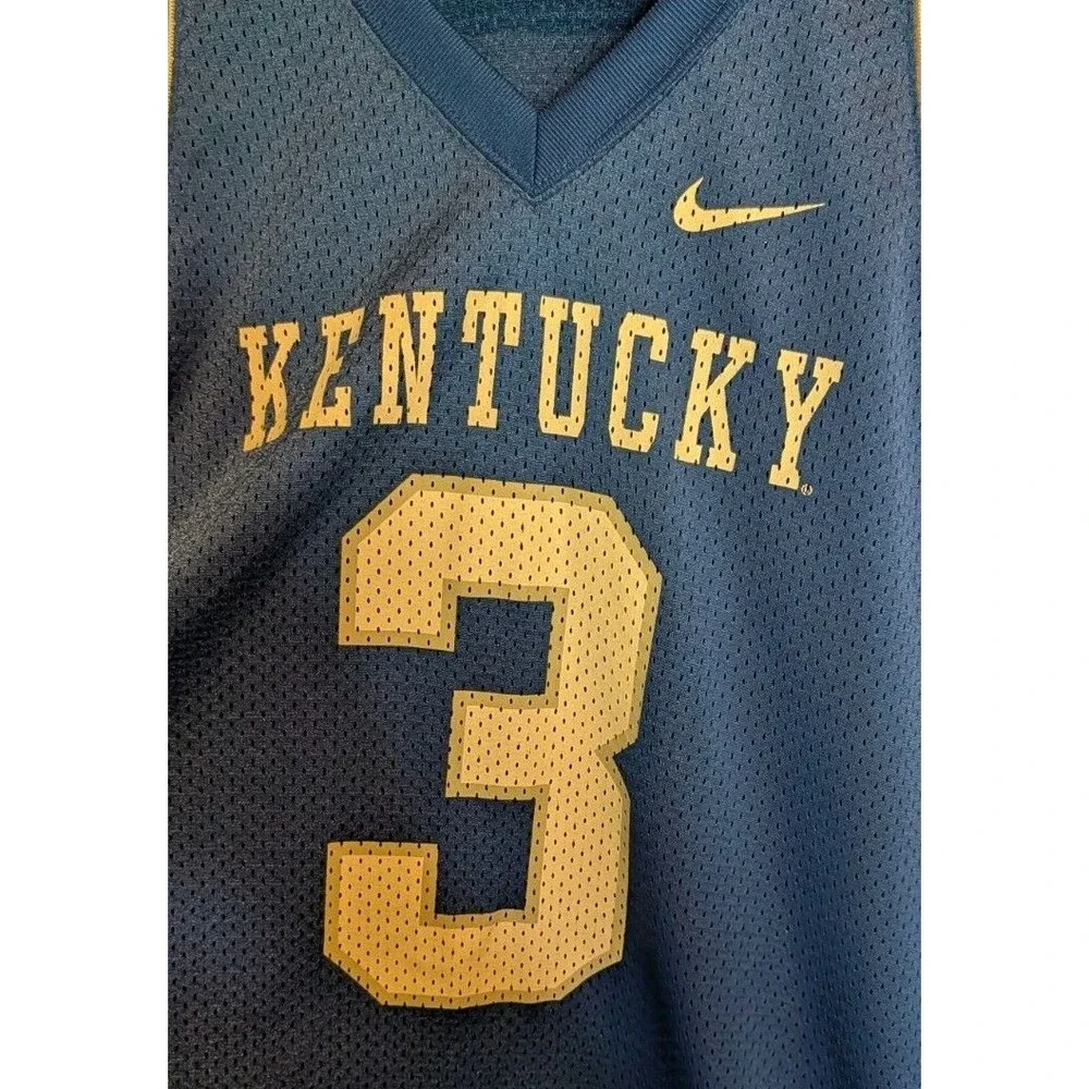 Kentucky Wildcats Jersey Adult 2XL Blue #3 Nike Authentic Team Vintage Mens